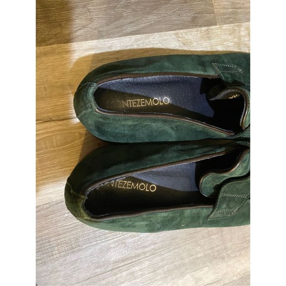 Montezemolo Green Suede Leather Loafers, Size EU 41 / Men's 8.5, MSRP $215 - Picture 5 of 9